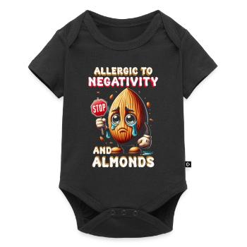 Allergie aux amandes Allergique à la négativité et aux amandes - Body à manches courtes Premium Bébé - noir - Devant