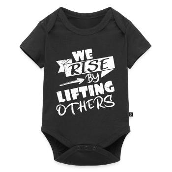 We rise by lifting others - Baby Premium Kurzarmbody - Schwarz - Vorne