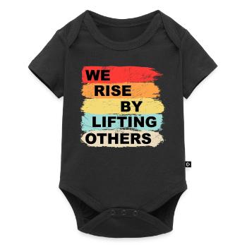 We rise by lifting others - Baby Premium Kurzarmbody - Schwarz - Vorne