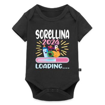 Futura Sorellina 2024 Chargement - Body à manches courtes Premium Bébé - noir - Devant