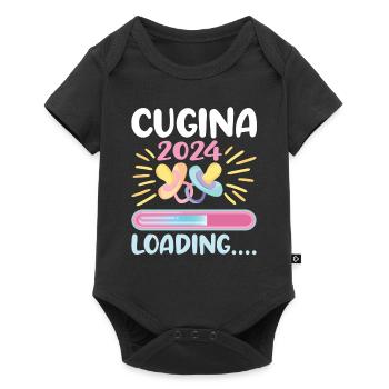 Become a cousin in 2024 - Baby Premium short-sleeve bodysuit - black - Front