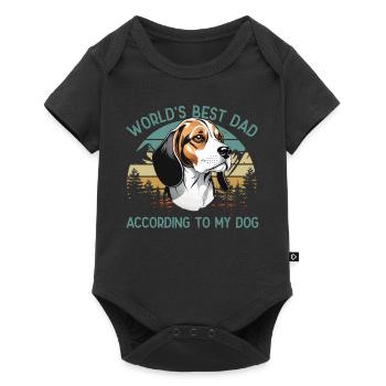 World Best Dog Dad Beagle Funny Dogs Love - Baby Premium short-sleeve bodysuit - black - Front