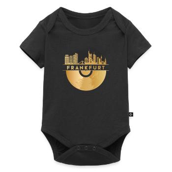 Disque vinyle Disco Music Skyline-Francfort - Body à manches courtes Premium Bébé - noir - Devant