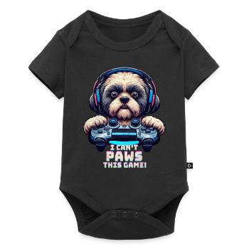 Spiele-Nerds, Shih Tzu Hundeliebhaber - Baby Premium Kurzarmbody - Schwarz - Vorne