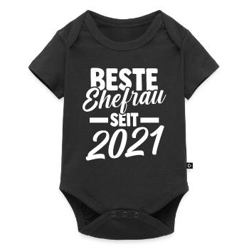 Valentinstag Beste Ehefrau Seit 2021 - Baby Premium Kurzarmbody - Schwarz - Vorne