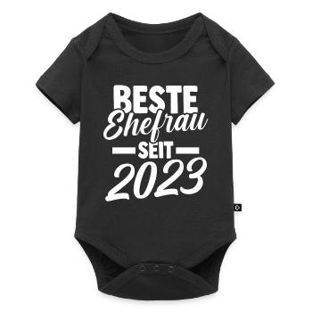 Meilleure épouse de la Saint-Valentin depuis 2023 - Body à manches courtes Premium Bébé - noir - Devant
