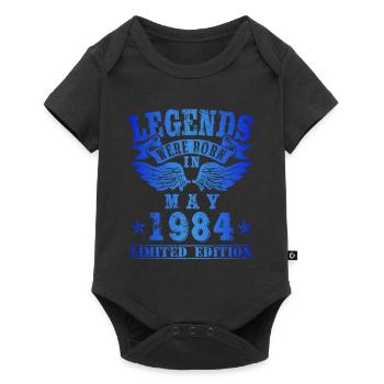 Legends were born in May 1984 Birthday - Baby Premium short-sleeve bodysuit - black - Front