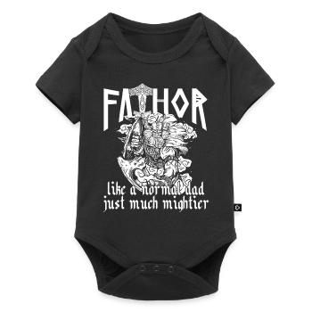 Viking Papa Vathor Cool Saying Design - Body à manches courtes Premium Bébé - noir - Devant