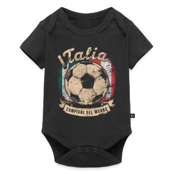 Maillot Italie 2024 Italie Italie Rome Turin Milan - Body à manches courtes Premium Bébé - noir - Devant