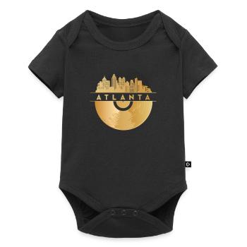 Disque Vinyle Disco Musique Skyline-Atlanta - Body à manches courtes Premium Bébé - noir - Devant