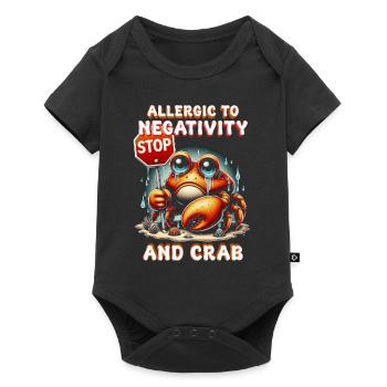 Krebsallergie Allergic To Negativity And Crab - Baby Premium Kurzarmbody - Schwarz - Vorne