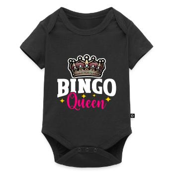 Bingo-Königin - Baby Premium Kurzarmbody - Schwarz - Vorne