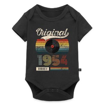 Vintage, 1954, Vintage, 70e anniversaire, Rétro - Body à manches courtes Premium Bébé - noir - Devant