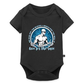 Nageur Nous plongeons hors du bloc Nageurs de sports nautiques - Body à manches courtes Premium Bébé - noir - Devant