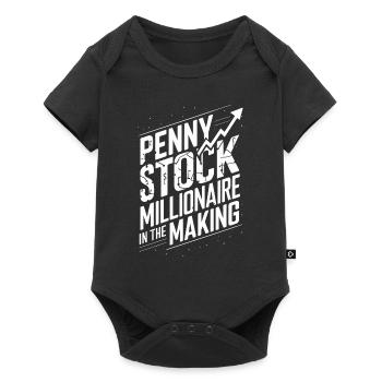 Stock market traders, forex traders, investor trading - Baby Premium short-sleeve bodysuit - black - Front