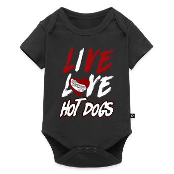 Hot Dog Adult Live Love Hot Dogs - Baby Premium short-sleeve bodysuit - black - Front
