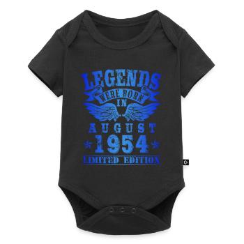 Les légendes sont nées en Août 1954 Anniversaire - Body à manches courtes Premium Bébé - noir - Devant