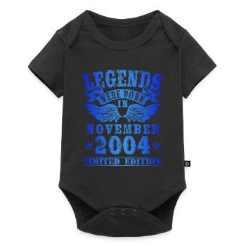 Legends were born in November 2004 Birthday - Baby Premium short-sleeve bodysuit - black - Front