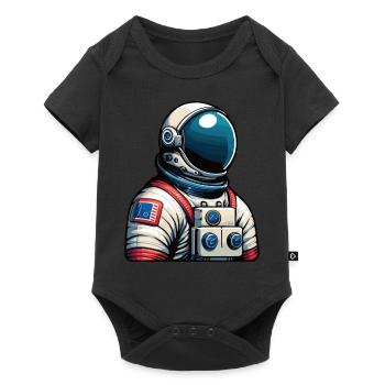 Astronaut - Baby Premium Kurzarmbody - Schwarz - Vorne