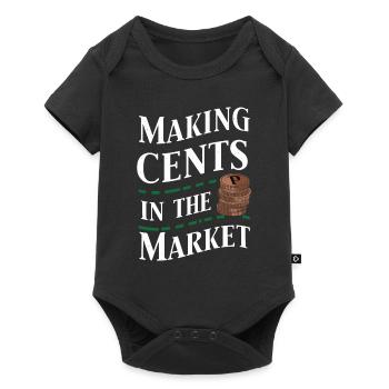 Stock market traders, forex traders, investor trading - Baby Premium short-sleeve bodysuit - black - Front