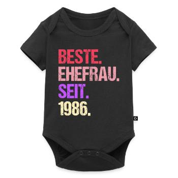 Valentinstag Beste Ehefrau Seit 1986 - Baby Premium Kurzarmbody - Schwarz - Vorne