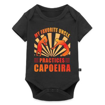 Mon oncle préféré pratique la Capoeira - Body à manches courtes Premium Bébé - noir - Devant