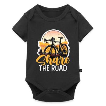 Cyclist Share The Road Loves Racing Bike Cycling - Baby Premium Kurzarmbody - Schwarz - Vorne