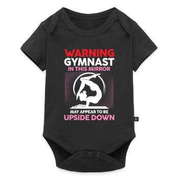Gymnast In This Mirror May Appear Upside Down - Baby Premium Kurzarmbody - Schwarz - Vorne