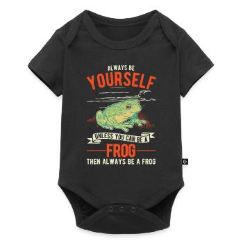 Always be yourself Frog Frosch - Baby Premium short-sleeve bodysuit - black - Front