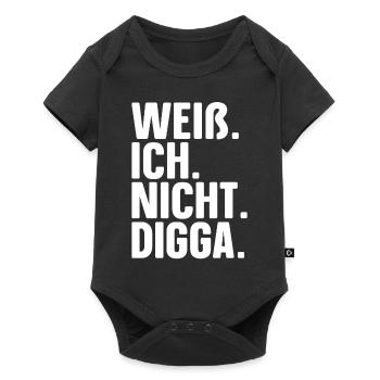 Je ne connais pas Digga Drôle Je ne connais pas Digga - Body à manches courtes Premium Bébé - noir - Devant