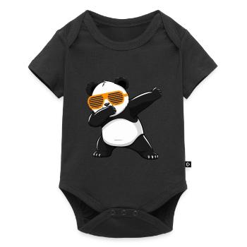 Panda Panda Bear Funny - Baby Premium short-sleeve bodysuit - black - Front
