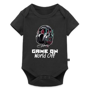Game On World Off Gamer Dictons Chemise - Body à manches courtes Premium Bébé - noir - Devant