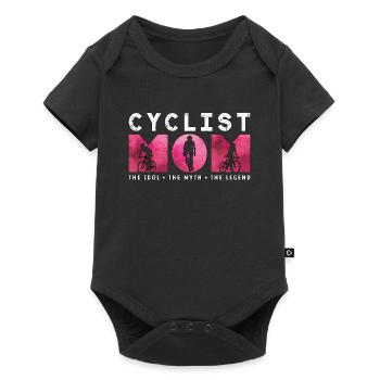 Cyclist Mom The Idol The Myth Loves Mountain - Baby Premium Kurzarmbody - Schwarz - Vorne