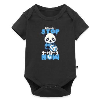 Volleyball Pregnancy Can Stop Guessing Now Panda - Baby Premium short-sleeve bodysuit - black - Front
