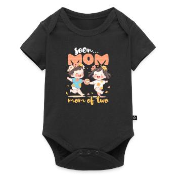 Volleyball Grossesse Bientôt Maman De Jumeaux - Body à manches courtes Premium Bébé - noir - Devant