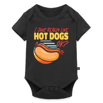 Hot Dog Adult I Just Really Like - Baby Premium short-sleeve bodysuit - black - Front