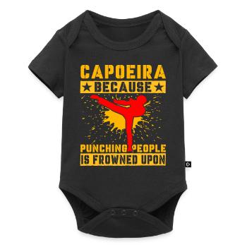 Capoeira because punching people is frowned upon - Baby Premium short-sleeve bodysuit - black - Front