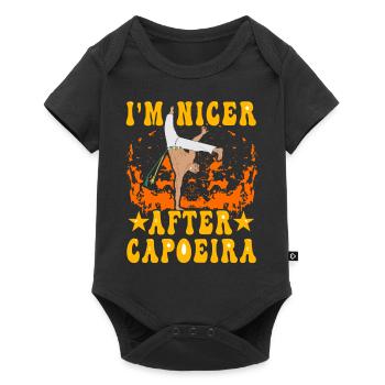 I'm nicer after Capoeira - Baby Premium short-sleeve bodysuit - black - Front