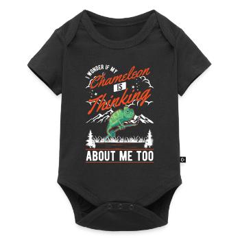 Cadeau caméléon Caméléon - Body à manches courtes Premium Bébé - noir - Devant