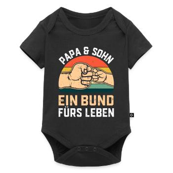 Father's Day Ideas - Dad & Son a Bond for Life - Baby Premium short-sleeve bodysuit - black - Front