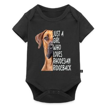 Ridgeback Rhodesian Geschenk - Baby Premium Kurzarmbody - Schwarz - Vorne