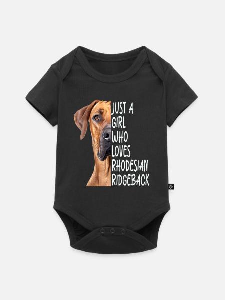 Ridgeback Rhodesian Geschenk - Baby Premium Kurzarmbody - Schwarz