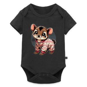 Cute Pudu Deer South America Cartoon Deer - Baby Premium short-sleeve bodysuit - black - Front