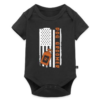 Toiletteur pour chiens et toilettage pour chiens - Body à manches courtes Premium Bébé - noir - Devant