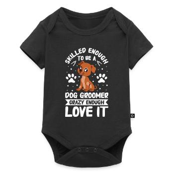 Toiletteur pour chiens et toilettage pour chiens - Body à manches courtes Premium Bébé - noir - Devant
