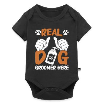 Toiletteur pour chiens et toilettage pour chiens - Body à manches courtes Premium Bébé - noir - Devant