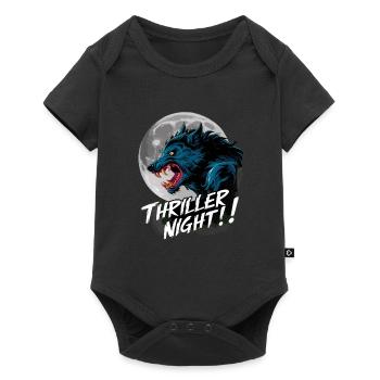 Thriller Nacht der Werwölfe und Mondscheinheulen - Baby Premium Kurzarmbody - Schwarz - Vorne
