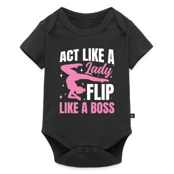 Act Like a Lady Flip - Baby Premium Kurzarmbody - Schwarz - Vorne