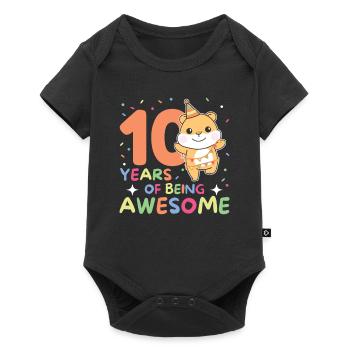Hamster pour les 10 ans Enfants de dix ans - Body à manches courtes Premium Bébé - noir - Devant