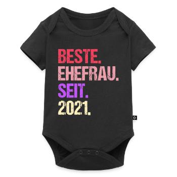 Valentinstag Beste Ehefrau Seit 2021 - Baby Premium Kurzarmbody - Schwarz - Vorne